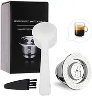 Stainless Steel Nespreso Reusable Coffee Filter Coffee Capsules Filter Dripper for Nespreso Nescafe Coffee Machine Crema (Capsule)