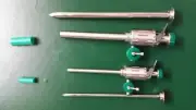 2Pc SS Laparoscopy Pyramidal Tip Flip Type Trocar With Cannula 10.5mm 5.5mm Inst