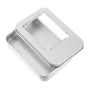 10 Pcs Mini Tinplate Storage Boxes Metal Case USB Drive Organizer