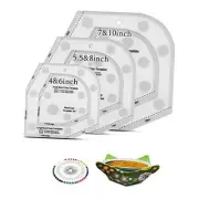 Bowl Cozy Template 3 Sizes, Bowl Cozy Pattern Template Cutting Ruler 3PCS