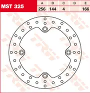 TRW Lucas Brake disc MST325, rigid