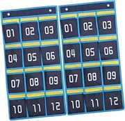 UTHCLO 2 Pcs Wall Mounted Phone Storage Bag Soft Fabric Organizer for Classroom Efficient Space Utilization for Cell Phones Keys and Items Elegant Design for Tidy Spaces