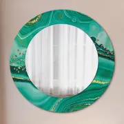 Wall Mounted Mirror with Glass printed Frame Home Decoration agate jasper marble