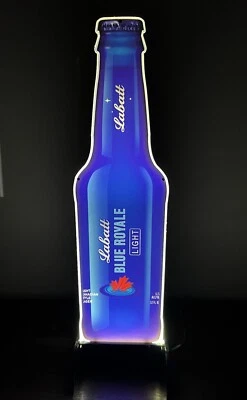 NEW Labatts Blue Royale Light Beer LED Edge Lit Bottle Sign! New in Box!