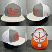 Vice Golf Hat Vented Performance Snapback 6 Panel Orange Mens Polyester Cap H62