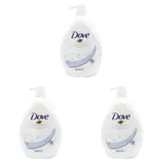 3x Dove 1000ml Body Wash Moisturising Liquid Shower Bath Soap Oxygen Moisture