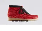 New CLARKS Original EXCLUSIVE Popcaan Collab Red Black Camouflage WALLABEE Shoes