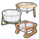 木圈架 / 金鐵架玻璃寵物碗 玻璃飛碟碗 保護頸椎 寵物碗 寵物餐具 - 艾爾發寵物 Alphapetstw