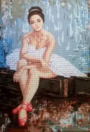 Needlepoint tapestry painted canvas - Ballerina (19"x24") Gobelin 14.831