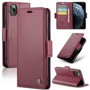 CaseMe iPhone 14 Pro Folio Wallet Case Cover Apple Side Closure 14Pro [Wine]