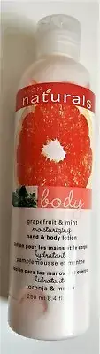 Avon Naturals Grapefruit & Mint Moisturizing Hand and Body Cream 8.4 oz.