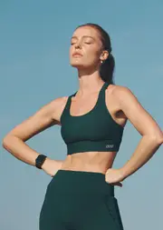 [Lorna Jane] Amy Maximum Support Sports Bra in Green, Size - Small S Dark Green