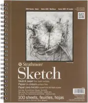 Strathmore 455300 Sketch Spiral Paper Pad 9"X12"-100 Sheets