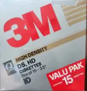 3M 3.5" DS/HD 15 Unformatted Diskettes - Rare Olympic Games Logo, Sealed