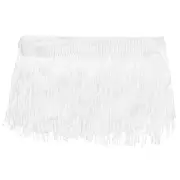 10 Yards 4 Inch Chainette Fringe Trim Tassel Sewing Trim for Clothes, White