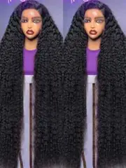 Loose Deep Wave 13x6 HD Lace Frontal Wig Water Curly Glueless Human Hair Wig