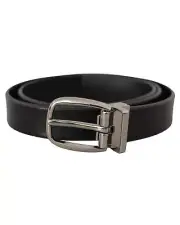 Dolce & Gabbana Black Leather Belt for Men - Belts -Size 80