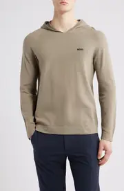 BOSS Seamless Tech Performance Hoodie in Light Green at Nordstrom, Size Medium