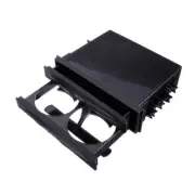 Black Car Radio Stereo Storage Double 2Din Dash Trim Kit Pocket Box w/Cup Holder (for: Subaru)