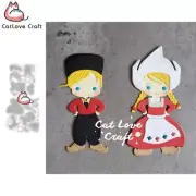 Boy Girl Netherlands Metal Cutting Dies Scrapbooking Die Cuts Card Making Craft