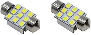 PA 4PCS 28mm Interior LED Lights 12V 9SMD Festoon for Map, Dome Door, Courtesy, Vanity Mirror