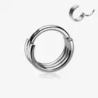 Implant Grade Titanium Triple Stack Hinged Segment Clicker Ring