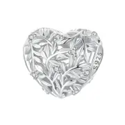 925 Sterling Silver Heart Charms For Bracelets