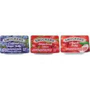Smucker's Assortment 8 Strawberry Jam, Apple Jelly, Grape Jelly, 200 per case