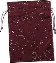 Parliky Travel Sack Drawstring Bag Card Storage Organizer Soft Flocking Material Drawstring Closure