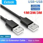 High Speed USB 2.0 Data Extension Cable Type A Male to Male M-M Connection Cord