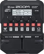 Zoom G1 FOUR | Guitar Multi-Effects Pedal | Looper | built-in rhythm patterns | black