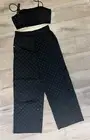 NWT! House of Harlow black pant satin set w crystal rhinestone studded sz Large
