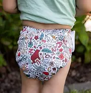 Monarch Reusable Cloth Pull-Up Nappy, Woodland Alphabet, OSFM (4-17kg)