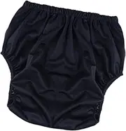 Adult Cloth Diaper, Soft, Reusable, Washable, Waterproof Diaper Pants Undewears for Elderly Woman and Man Disabled, Black XS
