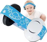 Infants Headphone, Kids Ear Defenders Noise Cancelling Headphones with Adjustable Headband, Ear Protectors Hearing Protection Safety Earmuffs Noise Reduction for 0-3 Years Baby (Blue)
