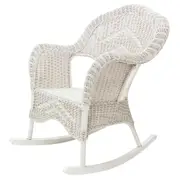 Windsor Cane/Rattan Seagull Hi-back Rocker - White