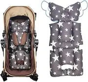 DODO NICI Stroller Liner Insert Thick Padding, Reversible Cotton Cushion Universal for Baby Carrier pram,Non Slip, by Grey Star