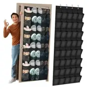 40 Large over the Door Hanging Shoe Organizer Black Mesh Pockets Shoe Rack