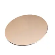 Round Mouse Mat Aluminum Anti Slip Rubber Bottom Gaming Mouse Pad Computer Accessory Gold_20CM