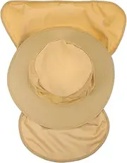 [LIFKOME] Fisherman's Hat Sun Shade Hats for Men para El Sol De Hombre Neck Flap Hat Men Bonnet Summer Cap Hat for Men Wide Hat Sun Caps for Men UV Hats Summer Hats Man Hat Nylon Khaki