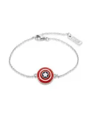 [Couture Kingdom] Sterling Marvel Captain America Enamel Bracelet in Silver