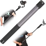 Zelnoox Gimbal Extension Pole - Lightweight 3-Section Universal Camera Pole Compatible With Digital Cameras, iPhones, Smartphones, Gimbal Stabilizers - Grey and Black