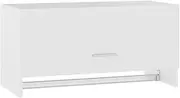 [vidaXL] Compact Wardrobe - Scandinavian Design, Engineered Wood, White Finish, Ample Storage, Versatile Use (70x32.5x35cm)