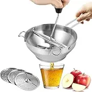 Ergonomic Food Mill - Ergonomic Food Mill, Effective Food Mill | Grain Mill Hand with 3 Food Grinder Discs for Mashing Grating Fruits, Useful Accessory to Have (190 * 200 * 330mm)