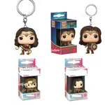 FUNKO POP WONDER WOMAN DC 正義聯盟鑰匙扣可動人偶鑰匙圈玩具模型娃娃