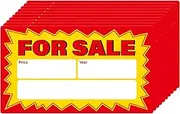 ASUNO For Sale Sticker 350 x 200 mm Premium Vinyl Decals Weatherproof Removable Durable Self-Adhesive for Vehicle Window Home Yard Outdoor Indoor 10 Pack
