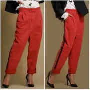 NWT One Teaspoon Tuxedo Taylor Pants Red Tux Stripe Pleat Front Sz 26