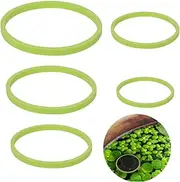 HIDOSNG Aquarium Floating Plant Rings, 5pcs Foam Floating Plant Corral Fish Feeding Rings Fish Tank Plant Ring for Keeping Floating Plants in Place Green