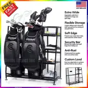 Golf Organizer Rack Golf Bag Organizer Heavy Duty Metal Golf Storage Two Bag NEW