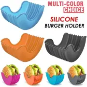 Adjustable Burger Holder Silicone Reusable Hamburger Holder Retractable Box AU